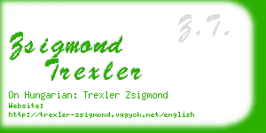 zsigmond trexler business card